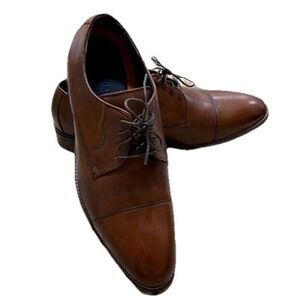 Cole Haan Mens British Tan Leather Cap Toe Oxford‎ Derby Dress Shoes Brown